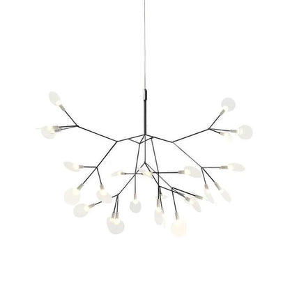 Organic Branch LED Ceiling Light White Metal Acrylic Fixture for Dining Room High Ceilings Modern Statement Chandelier Dimmable Adjustable S