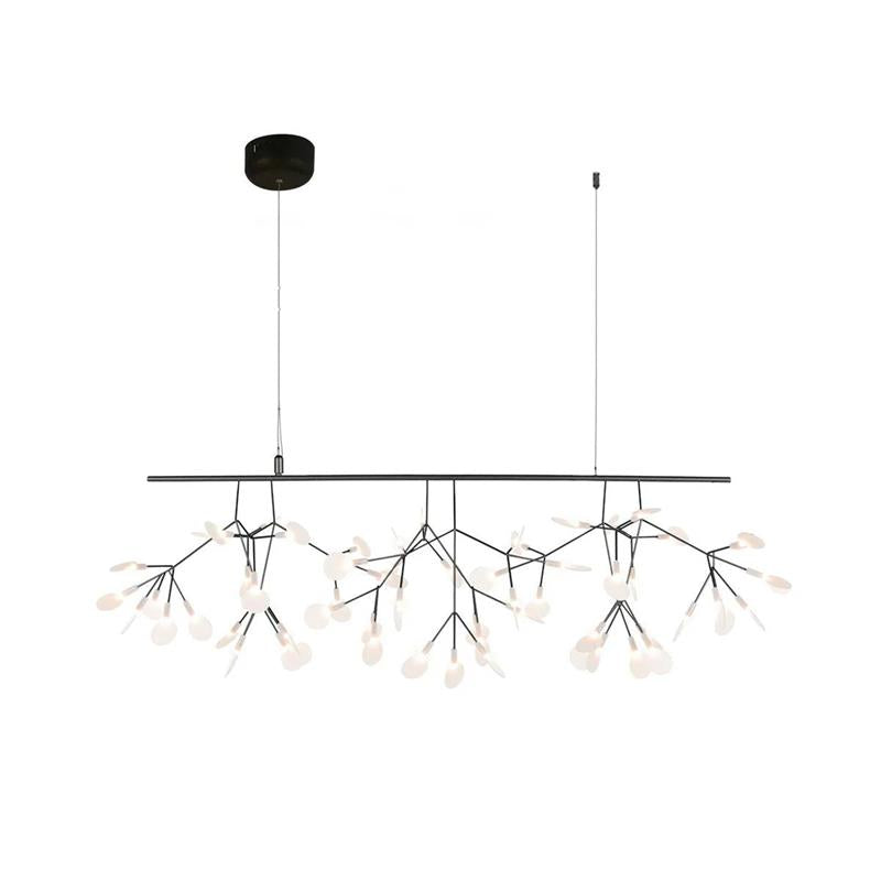 Organic Branch LED Ceiling Light White Metal Acrylic Fixture for Dining Room High Ceilings Modern Statement Chandelier Dimmable Adjustable S