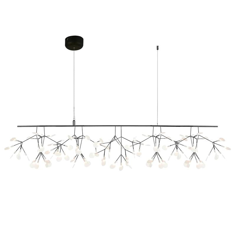 Organic Branch LED Ceiling Light White Metal Acrylic Fixture for Dining Room High Ceilings Modern Statement Chandelier Dimmable Adjustable S