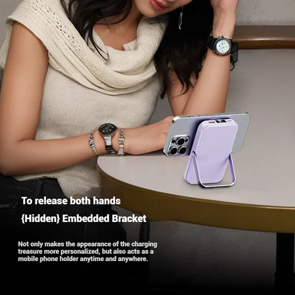 Cargador portátil con soporte, batería externa portátil para iPhone, Samsung y Android, cargador de teléfono portátil con pantalla
