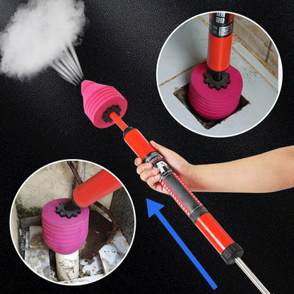 Air-Powered Drain Blaster for Clogged Toilets – ABS Construction Ergonomic Handle Mess-Free Unclogging Tool 0-8 PSI Pressure System