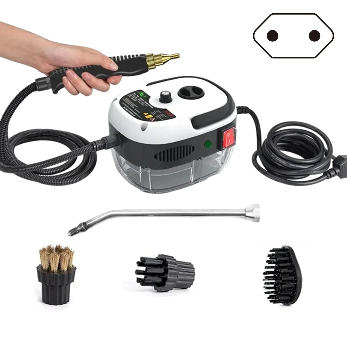 High-Pressure Steam Cleaner | 2500W Power with 6 Adjustable Settings | Eco-Friendly Cleaning for Home and Kitchen