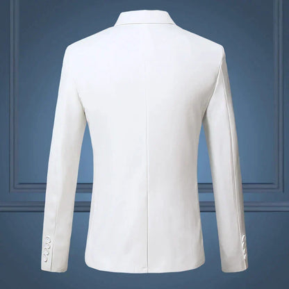 Men's Tailored Blazer Jacket Business Casual Single Breasted Sport Coat Suit Jacket for Work Office Formal Events Wedding