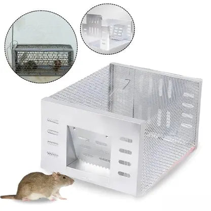 Humane Mouse Trap Cage with Sensitive One-Way Door for Indoor Rodent Control | Live Catch Multi-Mouse Trap for Home Garage Basement Kitchen