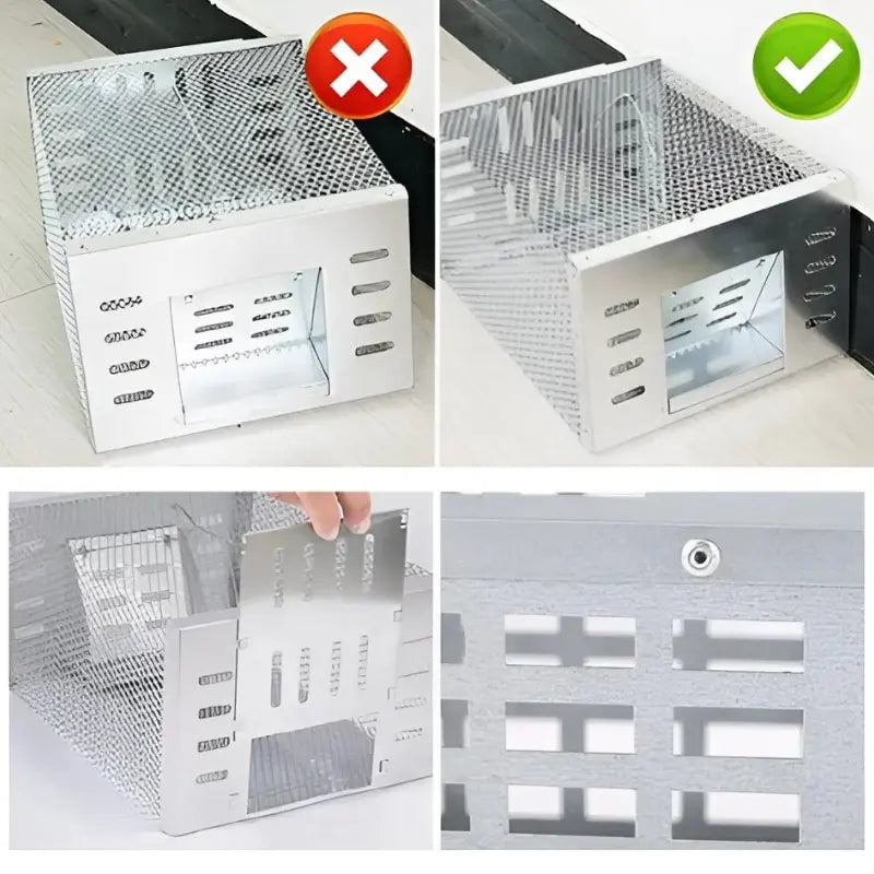 Humane Mouse Trap Cage with Sensitive One-Way Door for Indoor Rodent Control | Live Catch Multi-Mouse Trap for Home Garage Basement Kitchen