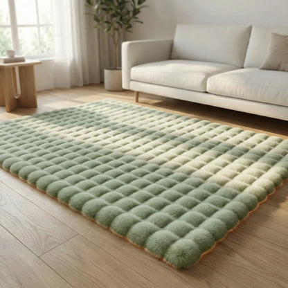Plush Shag Area Rug with Cloud Texture Pattern for Living Room, Bedroom & Play Space – Ultra-Soft Cushioned Foam Backing, Non-Slip Grip