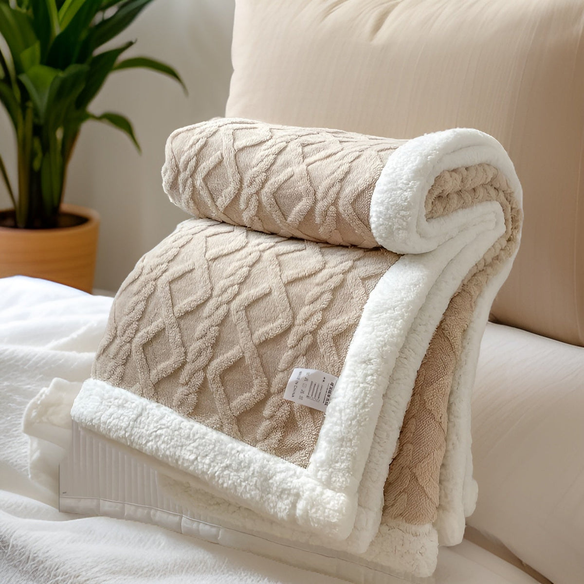 Reversible Sherpa Throw Blanket 59×79 Inches Soft Polyester for Couch Bed Chair Gray White Lightweight Winter Warmth Layer Bedroom Living Ro