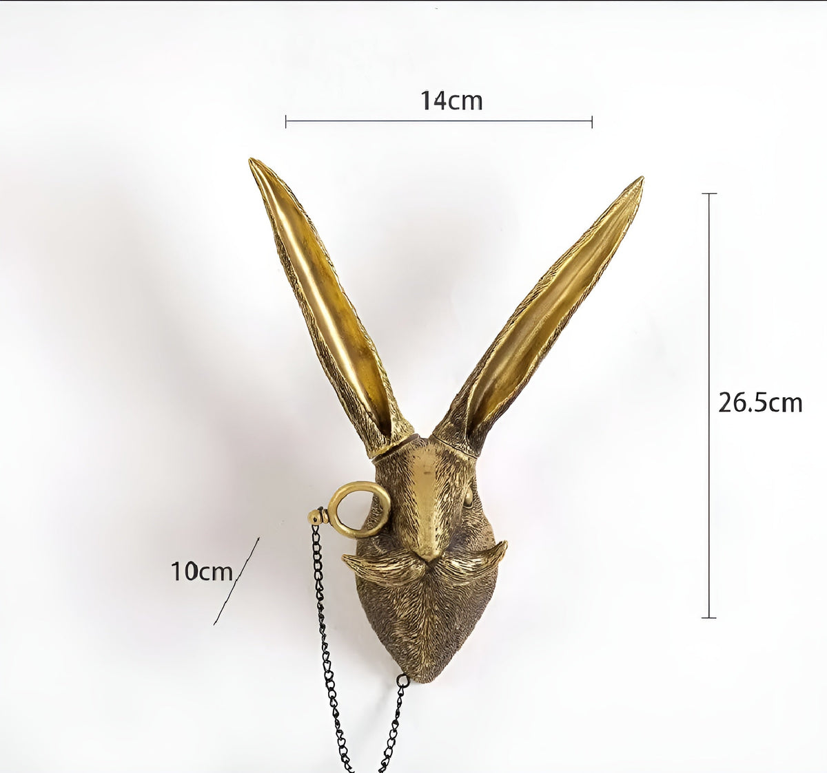 Animal Head Wall Hook Resin Decorative Hanger for Keys Coats Bags Entryway Bedroom Handcrafted Bronze Brass Wildlife Accent Organizer Home