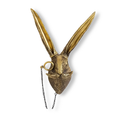 Animal Head Wall Hook Resin Decorative Hanger for Keys Coats Bags Entryway Bedroom Handcrafted Bronze Brass Wildlife Accent Organizer Home