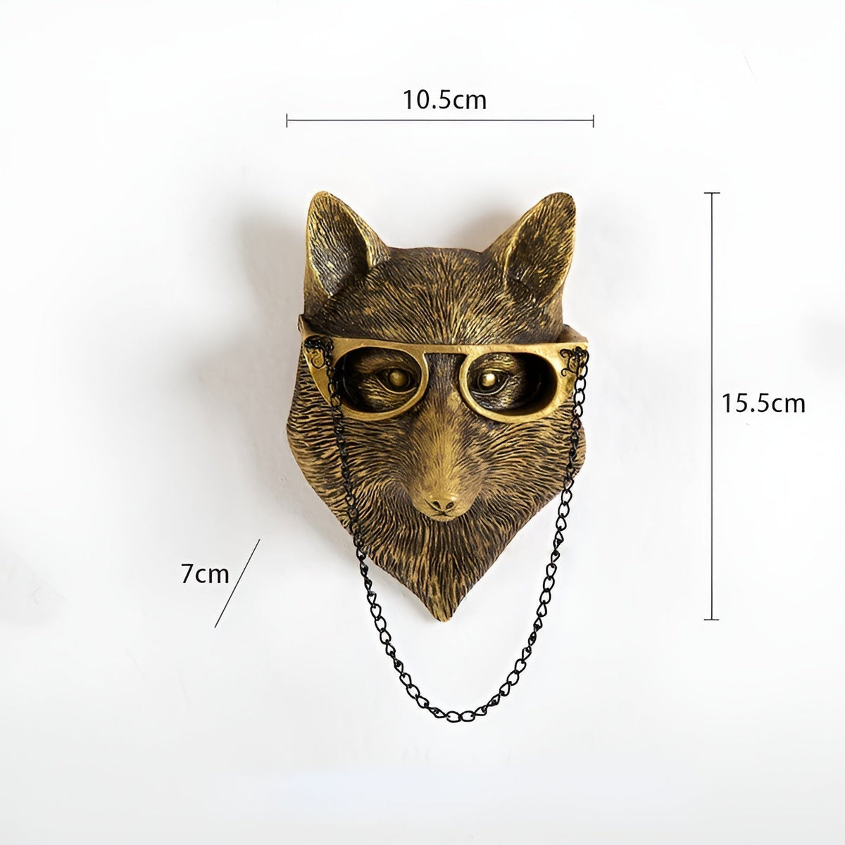 Animal Head Wall Hook Resin Decorative Hanger for Keys Coats Bags Entryway Bedroom Handcrafted Bronze Brass Wildlife Accent Organizer Home