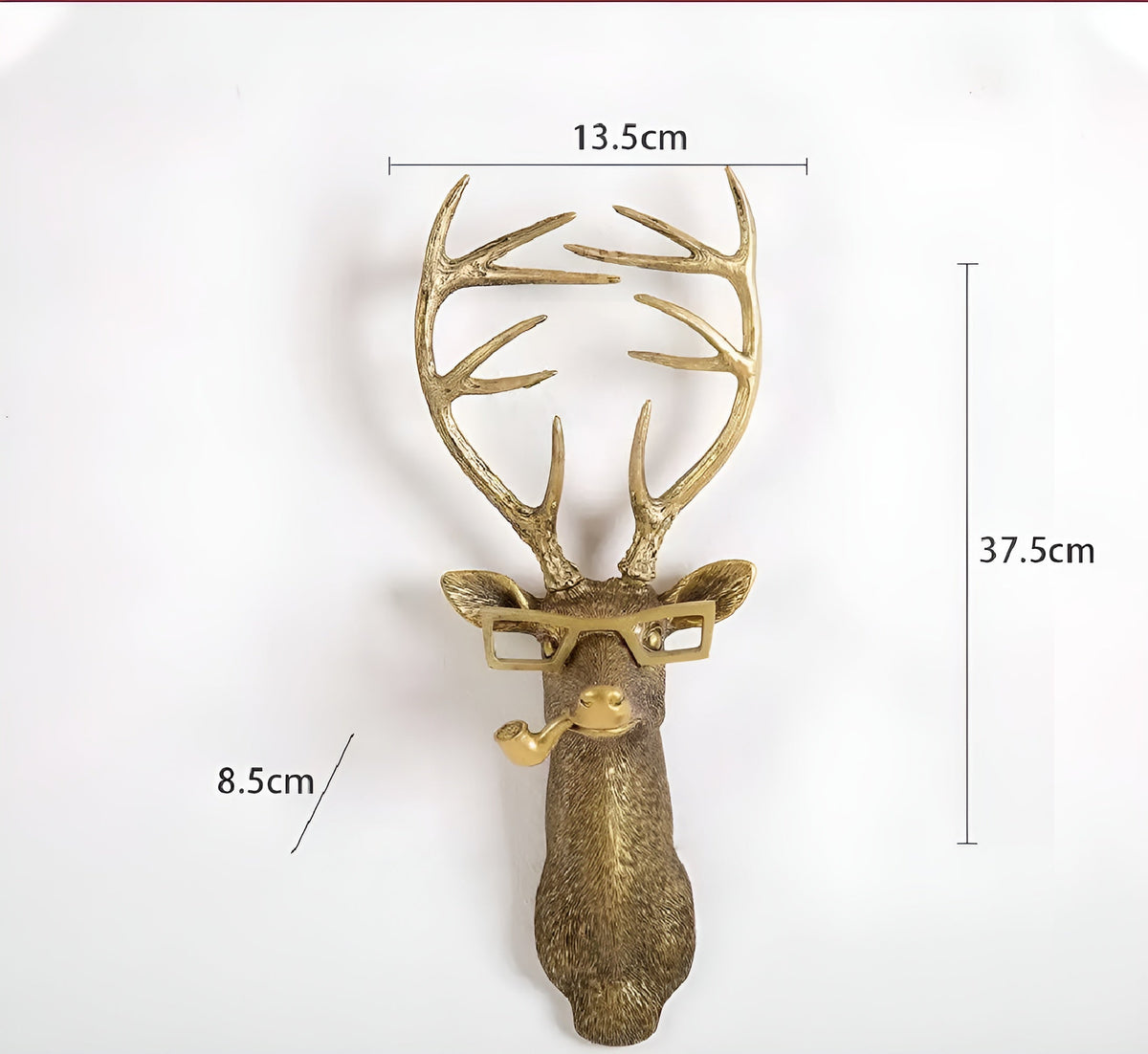 Animal Head Wall Hook Resin Decorative Hanger for Keys Coats Bags Entryway Bedroom Handcrafted Bronze Brass Wildlife Accent Organizer Home