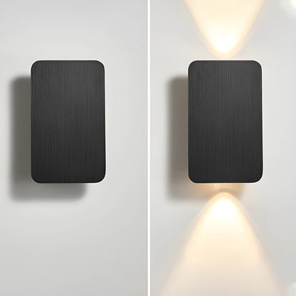 Aplique LED de aluminio de 6W, luz indirecta hacia arriba y hacia abajo, rectangular de 6 pulgadas, moderno, de montaje empotrado para pasillos, dormitorios y salas de estar