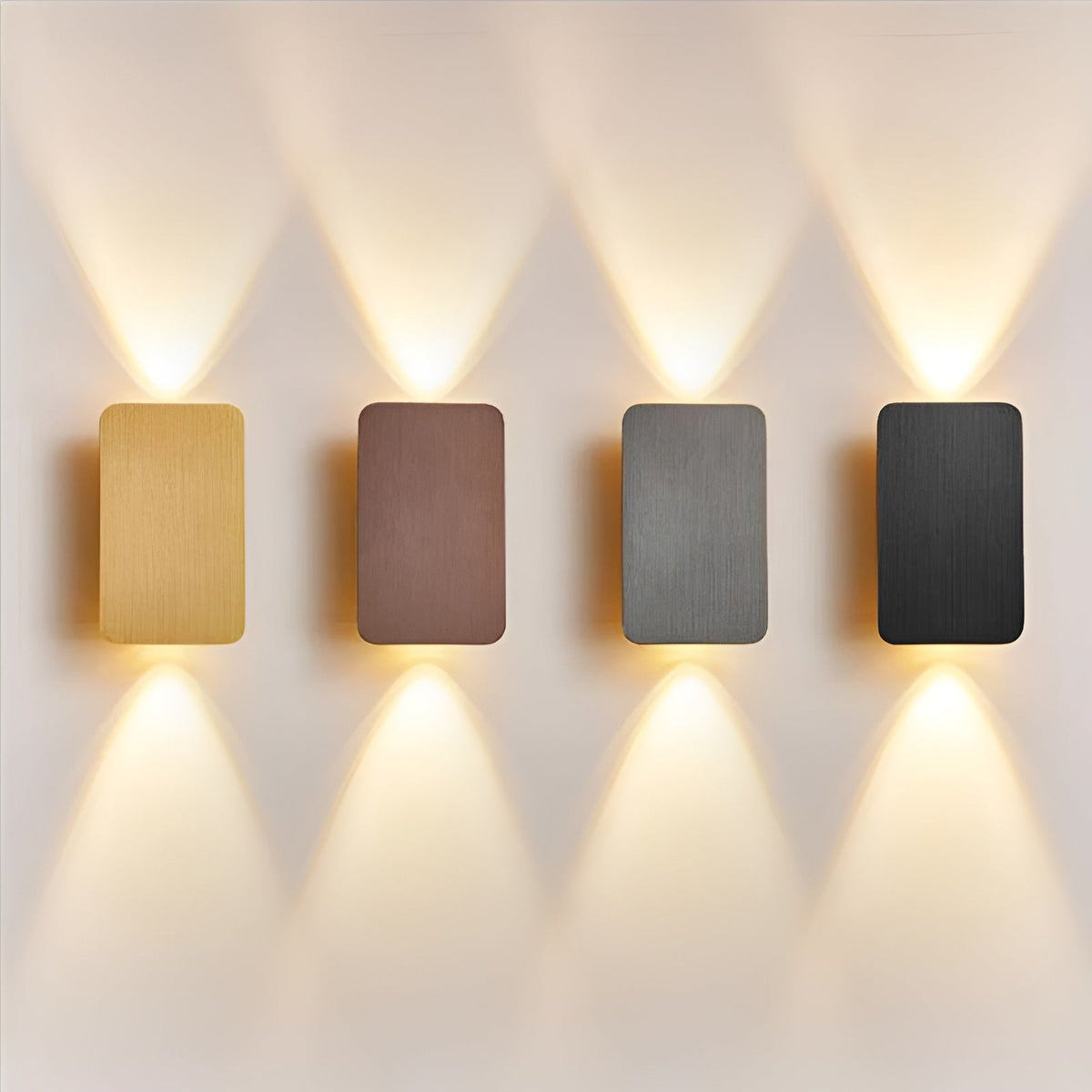 Aplique LED de aluminio de 6W, luz indirecta hacia arriba y hacia abajo, rectangular de 6 pulgadas, moderno, de montaje empotrado para pasillos, dormitorios y salas de estar