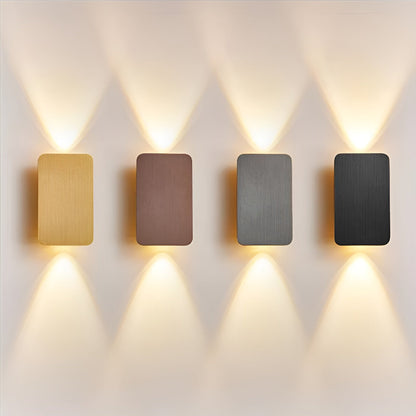 Rectangular Aluminum Sconce 6W Bidirectional Indoor Accent Light for Hallways Bedrooms Living Rooms