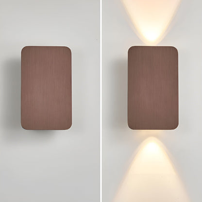 Aplique LED de aluminio de 6W, luz indirecta hacia arriba y hacia abajo, rectangular de 6 pulgadas, moderno, de montaje empotrado para pasillos, dormitorios y salas de estar