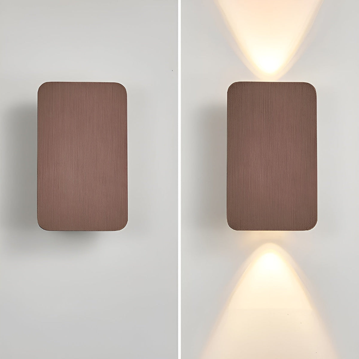 Rectangular Aluminum Sconce 6W Bidirectional Indoor Accent Light for Hallways Bedrooms Living Rooms