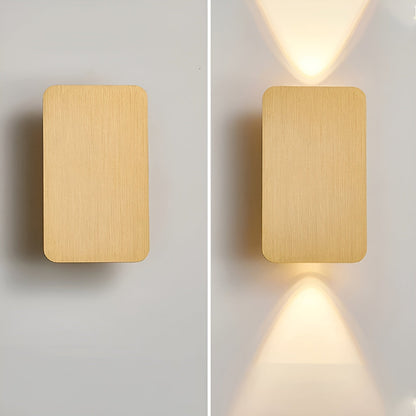 Aplique LED de aluminio de 6W, luz indirecta hacia arriba y hacia abajo, rectangular de 6 pulgadas, moderno, de montaje empotrado para pasillos, dormitorios y salas de estar
