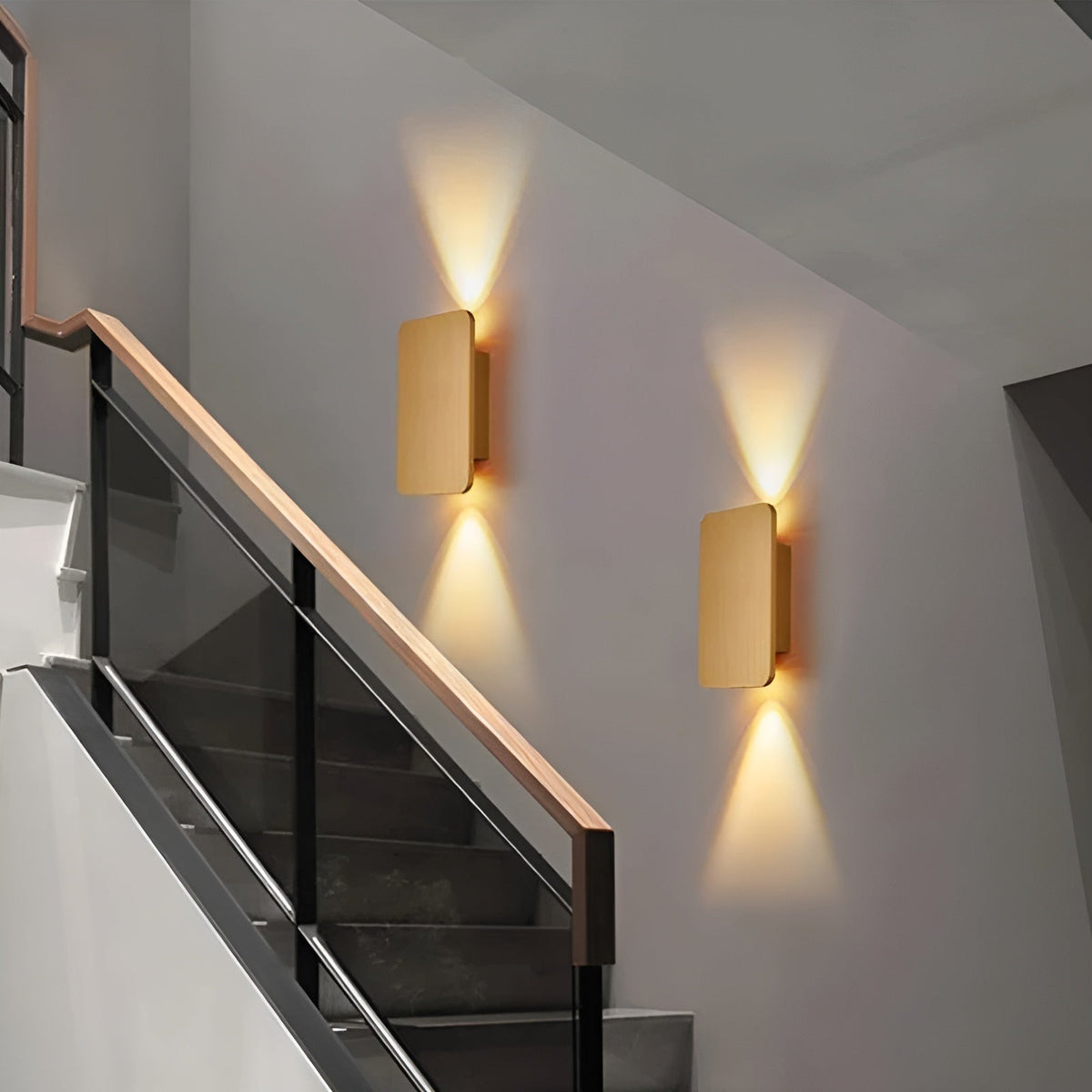 Rectangular Aluminum Sconce 6W Bidirectional Indoor Accent Light for Hallways Bedrooms Living Rooms