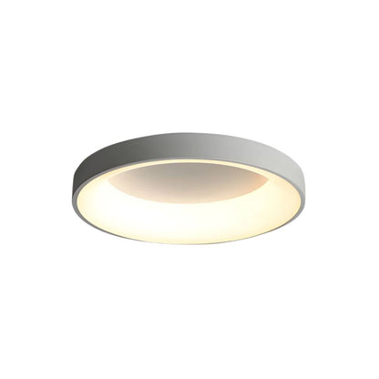 Round LED Overhead Fixture for Bedroom & Hallway – Ultra-Slim Iron & Acrylic Disc – Dimmable Options for Living Room & Entryway