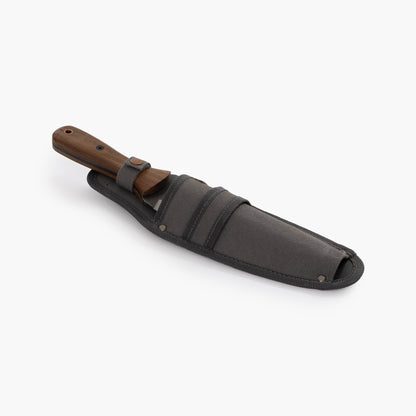 Japanese-Style Garden Digging Knife with Serrated Edge & Walnut Handle for Weeding, Planting & Transplanting
