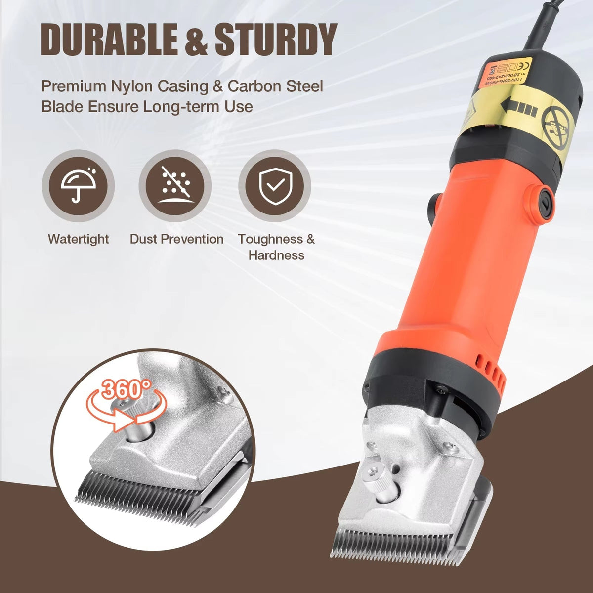 Cortadoras de pelo para caballos Ortekor | Cortadoras ecuestres ultrasilenciosas con diseño ergonómico | Aseo sin estrés para caballos sensibles