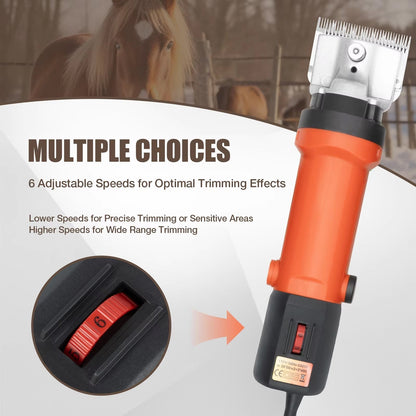 Cortadoras de pelo para caballos Ortekor | Cortadoras ecuestres ultrasilenciosas con diseño ergonómico | Aseo sin estrés para caballos sensibles