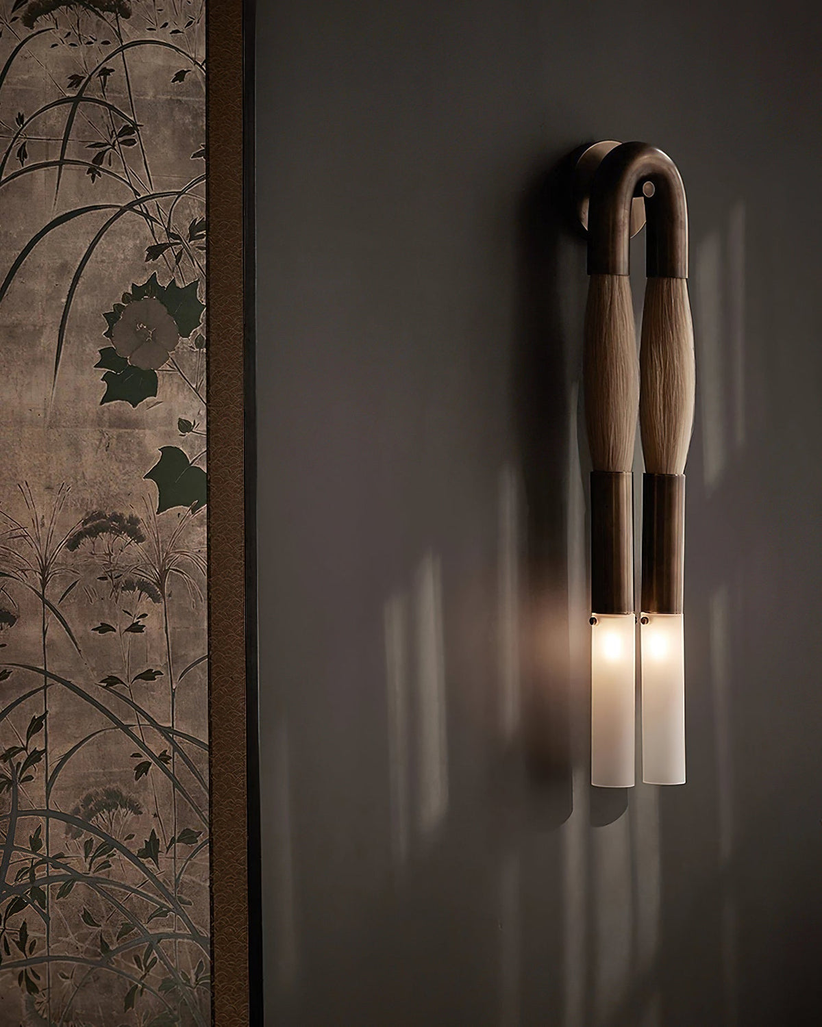 Metal Sconce Light 26 in with Flowing Fiber Design for Bedroom Living Room Hallway Ambient Lighting Decorative Accent Fixture Modern Home De