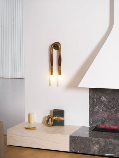 Metal Sconce Light 26 in with Flowing Fiber Design for Bedroom Living Room Hallway Ambient Lighting Decorative Accent Fixture Modern Home De