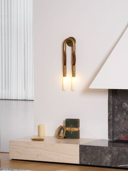 Metal Sconce Light 26 in with Flowing Fiber Design for Bedroom Living Room Hallway Ambient Lighting Decorative Accent Fixture Modern Home De