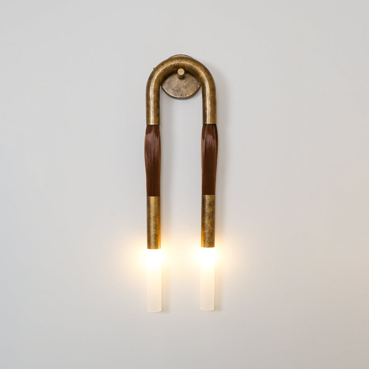 Metal Sconce Light 26 in with Flowing Fiber Design for Bedroom Living Room Hallway Ambient Lighting Decorative Accent Fixture Modern Home De