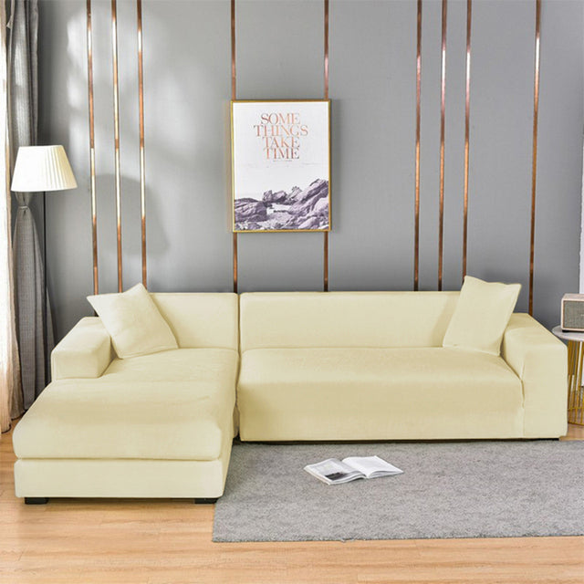 Stretch Velvet Couch Cover with Full Frame Protection for Living Room Sofas – Universal Fit Slipcover