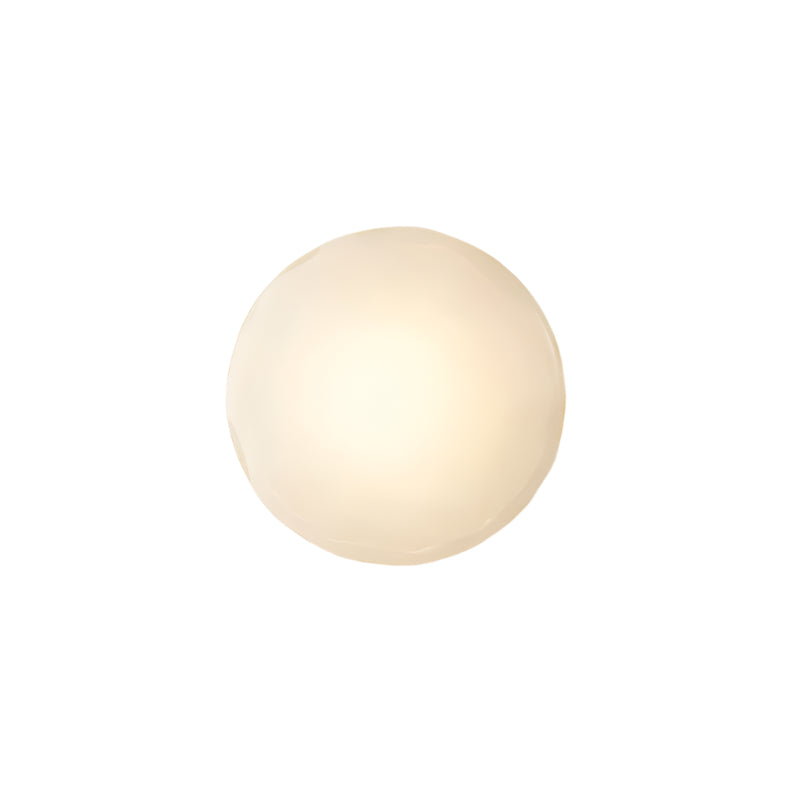 Hand-Blown Glass Wall Sconce with Aluminum Frame – Modern Globe Light for Hallways, Bedrooms & Living Rooms