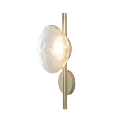 Hand-Blown Glass Wall Sconce with Aluminum Frame – Modern Globe Light for Hallways, Bedrooms & Living Rooms