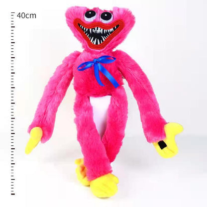 Soft Plush Character Toy 15.7 Inch Stuffed Animal for Kids Blue Red Cuddly Monster Figure for Toddlers Playroom Decor