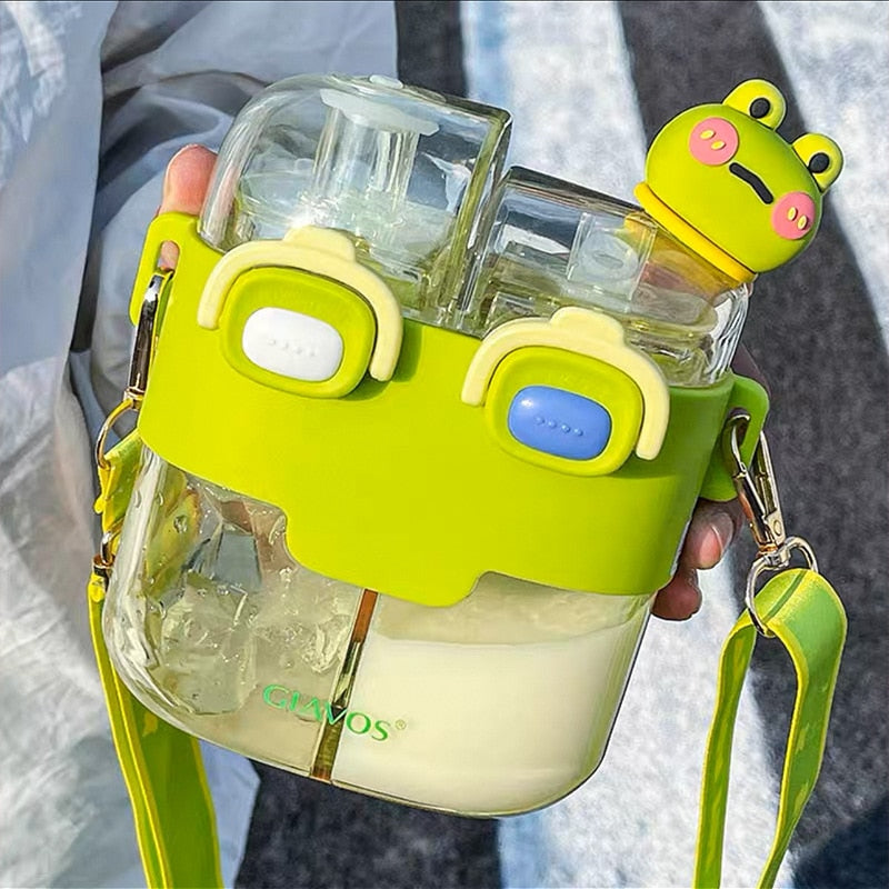 Hydration Buddy | Kids Water Bottle with Double-Bin Design | Eco-Friendly & Fun Hydration Solution