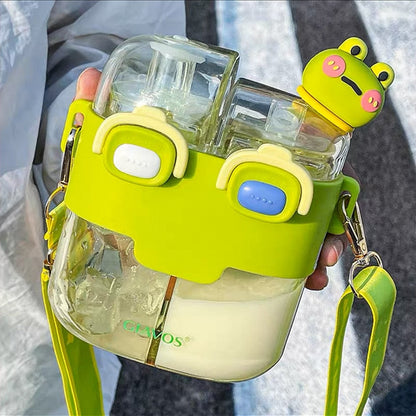 Hydration Buddy | Kids Water Bottle with Double-Bin Design | Eco-Friendly & Fun Hydration Solution