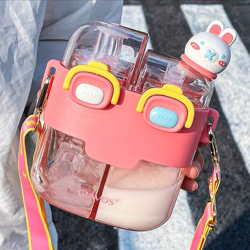 Hydration Buddy | Kids Water Bottle with Double-Bin Design | Eco-Friendly & Fun Hydration Solution