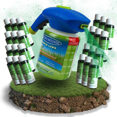 Grass Seed Spray, Hydroseeding Kit for Patchy Lawn Repair, Spray On Lawn Seed with Garden Hose Application
