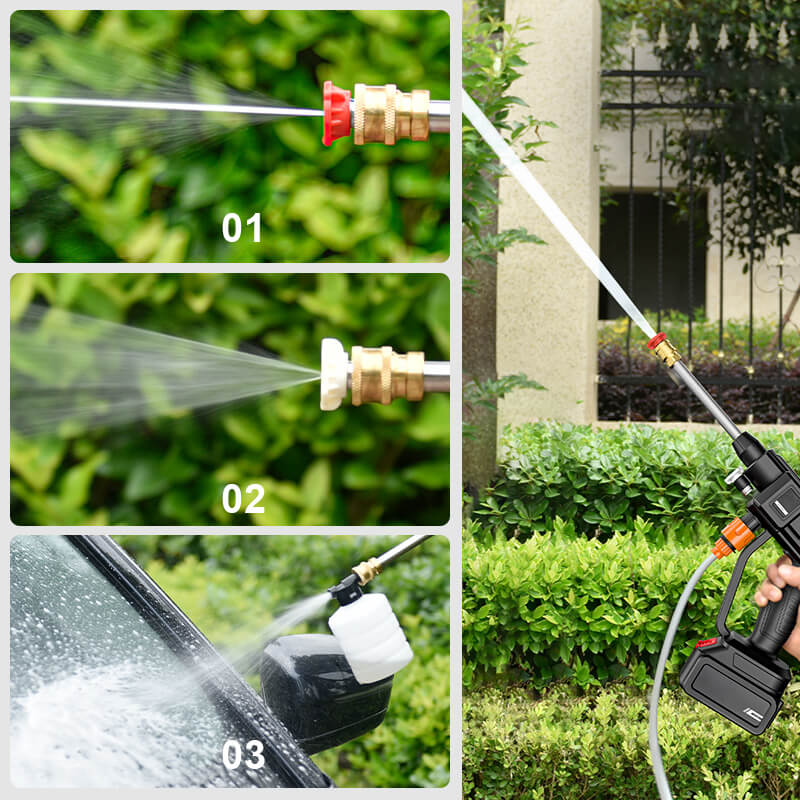 Hydroshot | Limpiadora a presión inalámbrica con boquilla 3 en 1 | Ligera y portátil para una limpieza exterior rápida