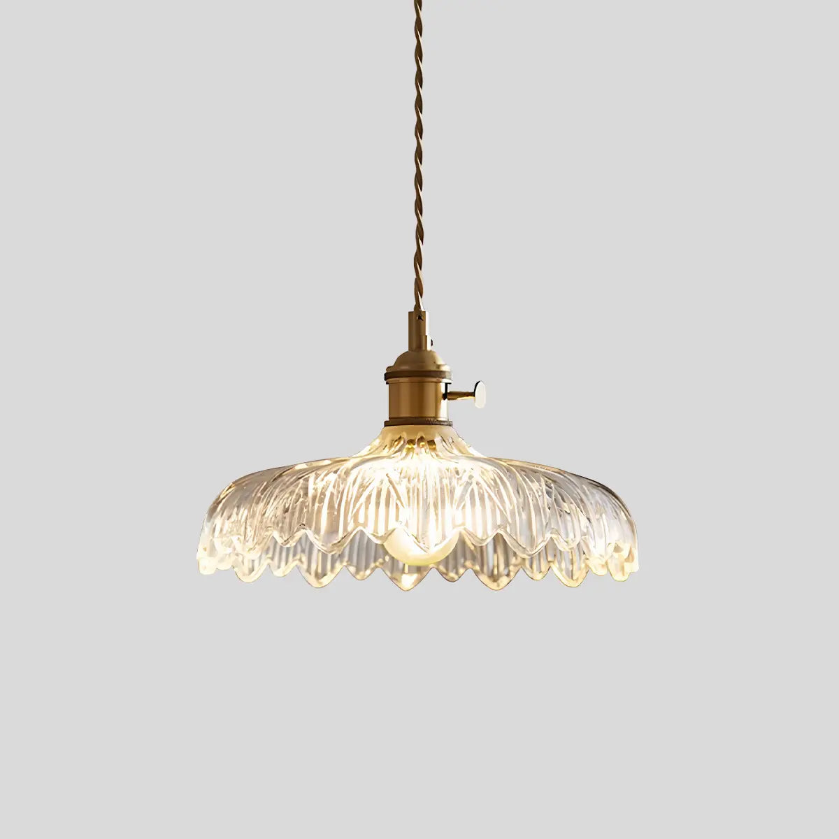 Adjustable Height Pendant Light with Clear Glass Shade Bronze Finish for Dining Table Kitchen Island Living Room Overhead Lighting