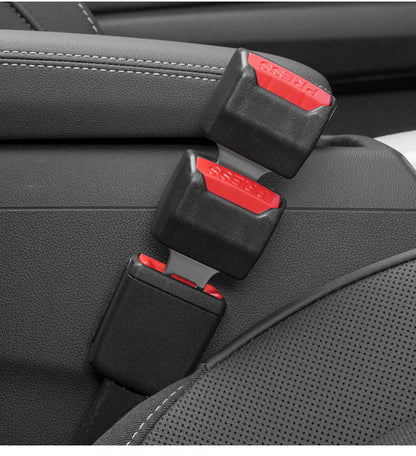 Seatbelt Extension Buckle for Cars – Universal 2-Pack Safety Adapter with Metal Tongue & Receiver Clip – Extends Seat Belt Length for