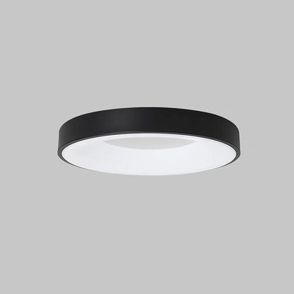 Round Flush Mount LED Fixture Iron Acrylic Low Profile for Bedroom Hallway Living Room Kitchen Dining Room Modern Minimalist Slim Design