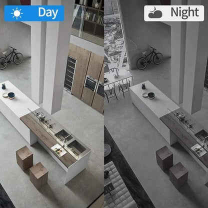 Cámara de seguridad WiFi compacta 1080p con visión nocturna