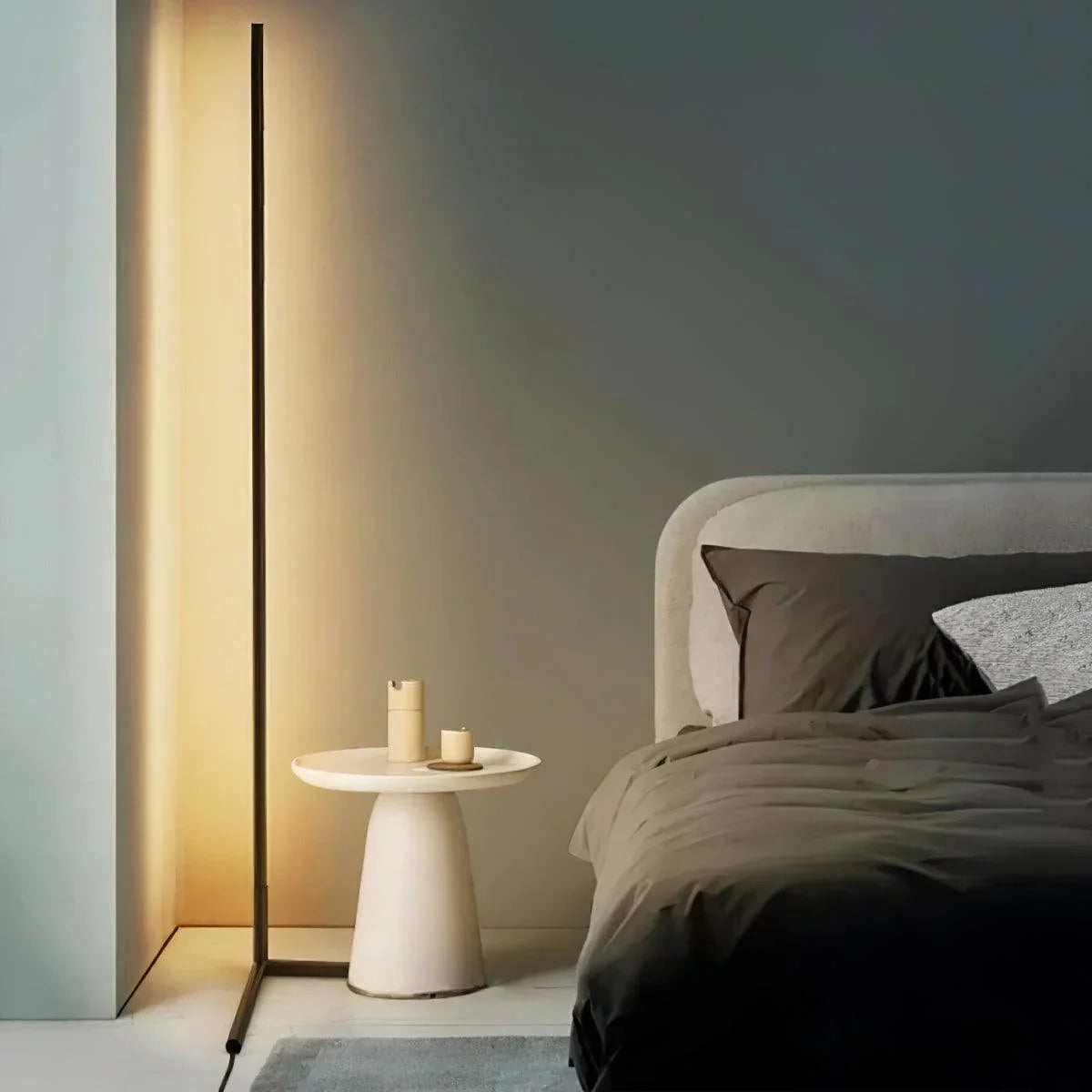 Modern RGB LED Floor Lamp with Remote | Adjustable Warm White & Color Changing Standing Light for Living Room Corner & Home Ambiance | 24W