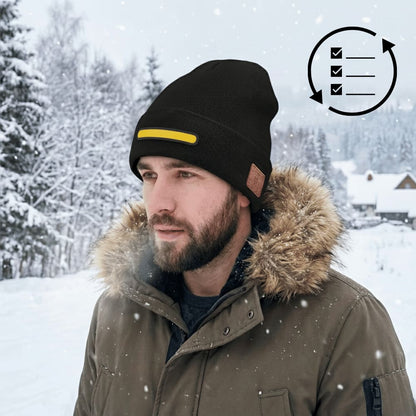 Gorro inalámbrico con linterna frontal y música Bluetooth