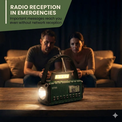 Radio de emergencia solar portátil