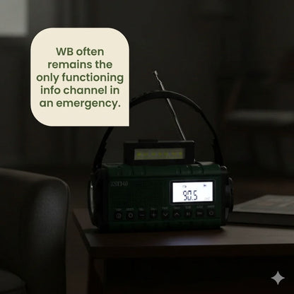 Radio de emergencia solar portátil