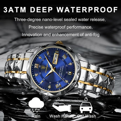Reloj para hombre resistente al agua prémium con esfera luminosa