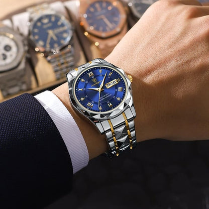 Reloj para hombre resistente al agua prémium con esfera luminosa