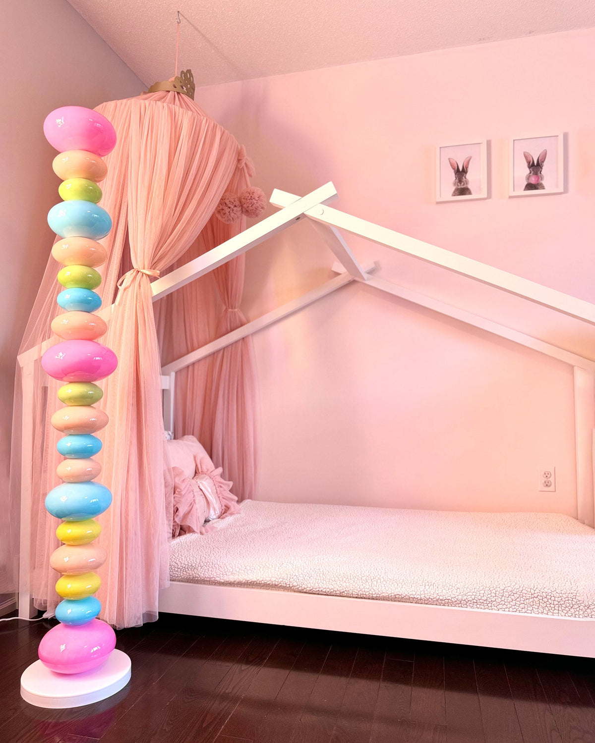 Translucent Acrylic Tower Light 63 Inches Tall Modern Statement Piece for Bedrooms Lounges Hallways Offices